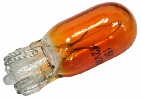 lamp 12V 3W insteek t10 wedge oranje 1pcs