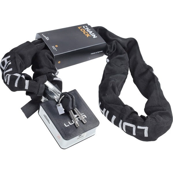 chain lock Luma + padlock ART 3-star Escudo 38 170cm black/white