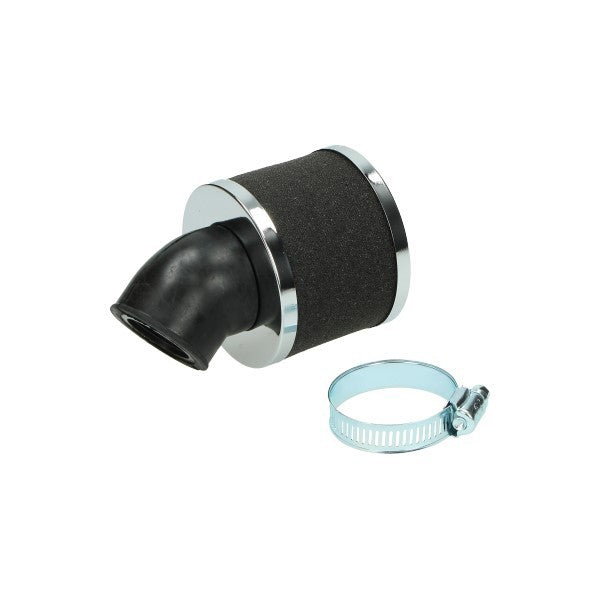 powerfilter DMP 45 graden universeel diameter 30-35mm foam kp8 chroom/zwart