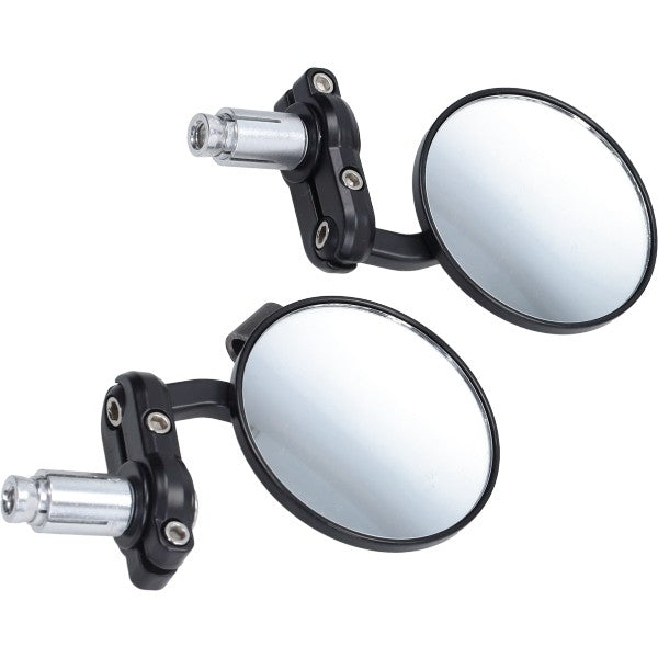 spiegelset DMP stuurbevestiging rond bar end CNC o.a. zwart gts alle mod., sprint, zip 4t