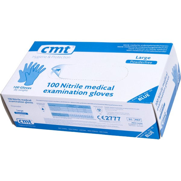 Kit de gants d'atelier CMT nitrile sans poudre L noir 100 pièces