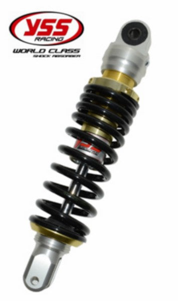 schokbreker yss gasgevuld e-serie 290mm zwart/goud kymco, minarelli, peugeot, sco gy6