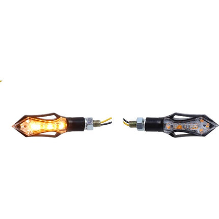 indicator set DMP LED mini 12 LEDs matrix (fade) moped/motorcycle black Beta RR50