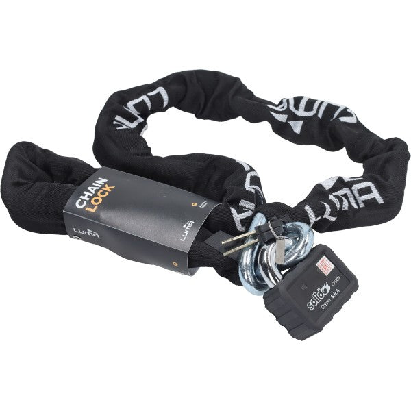 Luma chain lock + Art 5-star padlock + 170cm black