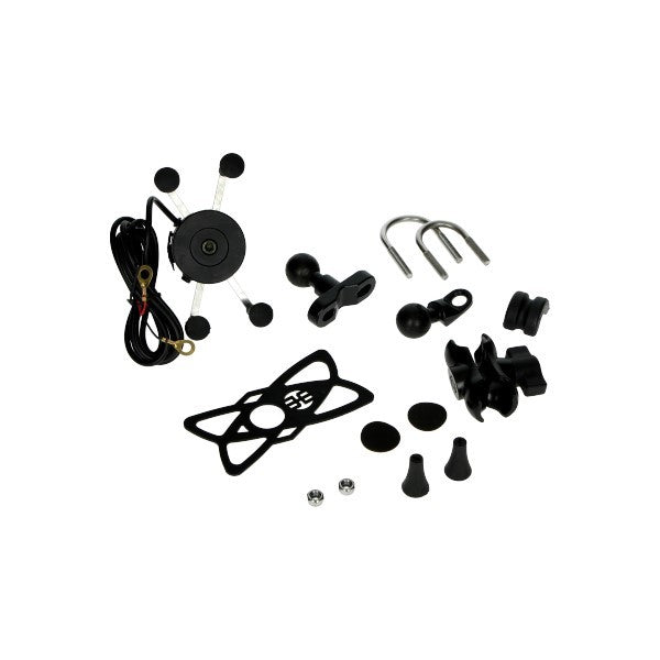 houder telefoon 12v met USB aansluiting 1pcs bromfiets, motorfiets, scooter