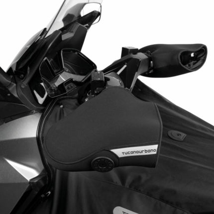 Hand Muffs Set Tucano Neoprene Maxi Scooters Black Motorcycle, Scooter R369X
