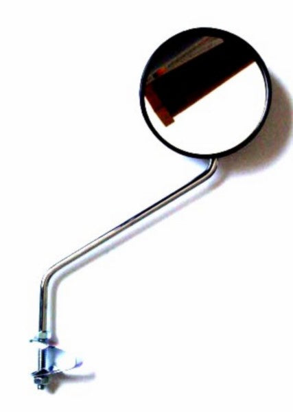 Jeu de rétroviseurs DMP + collier rond m8 chrome/noir universel