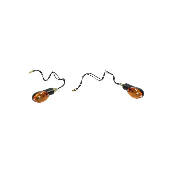 knipperlichtset DMP mini ovaal E-keur zwart/oranje 1pcs universeel