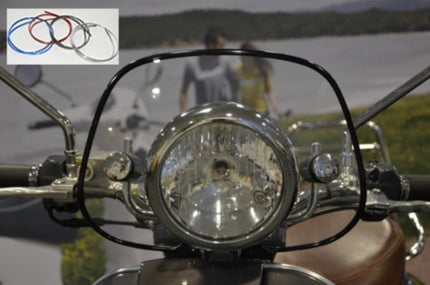 sierstrip DMP plaatwerkset windscherm 1m zwart bromfiets, motorfiets, scooter