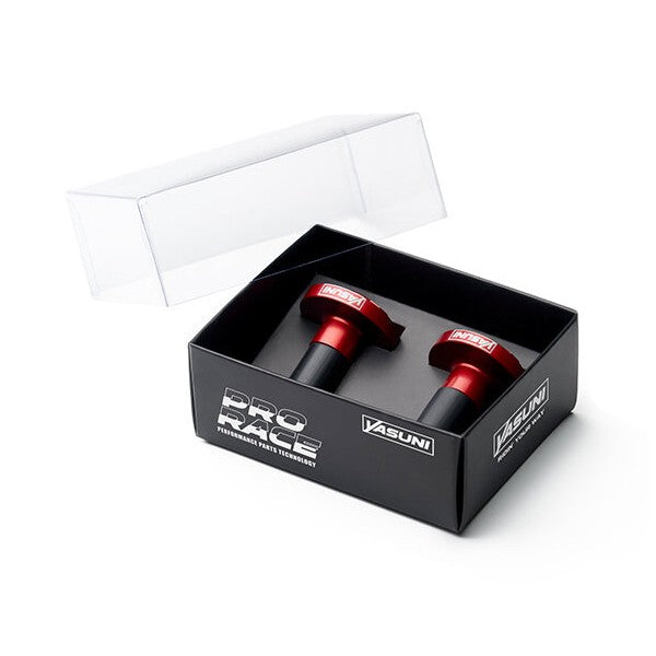 contrepoids de guidon Yasuni set aluminium cnc pro race 22.2mm rouge