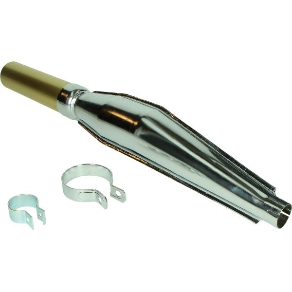 uitlaat cross + beugel fuego (expansie) 28mm chroom/goud bromfiets