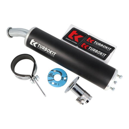 Silencieux d'échappement Turbokit seul 3 trous haute performance 70x270mm noir