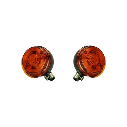 turn signal set round black/orange 2pcs Simson, Simson S50, Simson S51