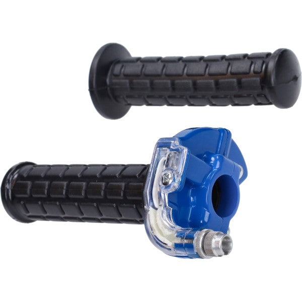 accélérateur lusito speed angle droit (made in EU) bleu cyclomoteur, scooter m84