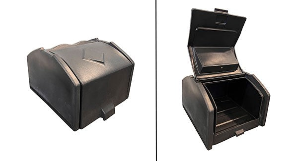 Pizza box insulated top loader 90L + mounting plate black