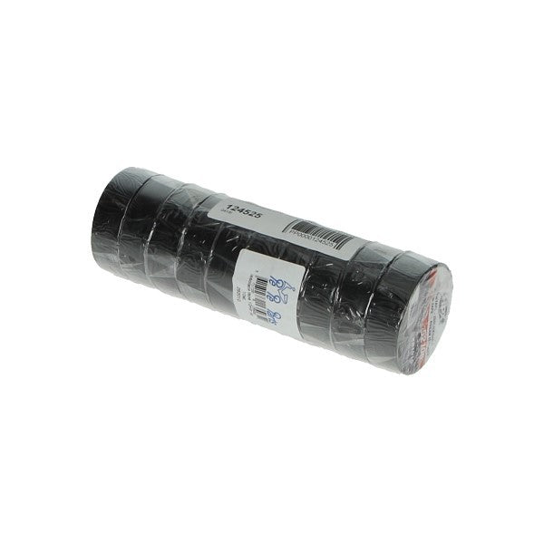 Ruban isolant PVC 19mm noir par 10 rouleaux