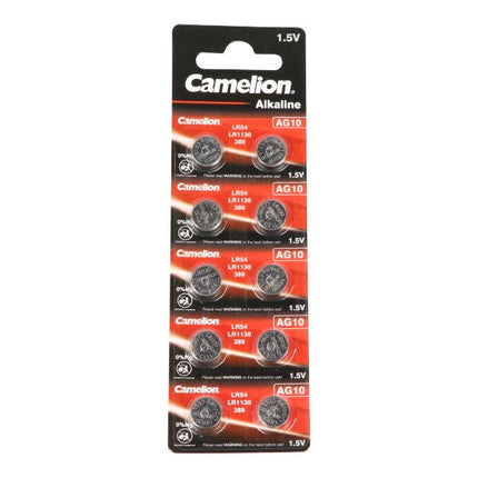 Camelion AG10 1.5V Battery, 10 pieces