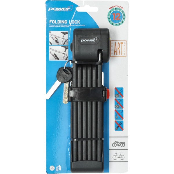 vouwslot Power1 art 2-sterren ART4249 lengte 95cm fiets, fatbike
