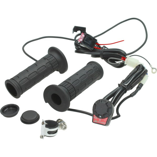 Kit poignées Koso + chauffantes universel 120mm noir cyclomoteur, moto, scooter
