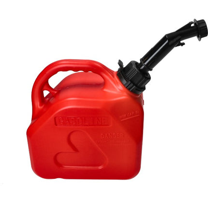 workshop petrol can with spout 5L red