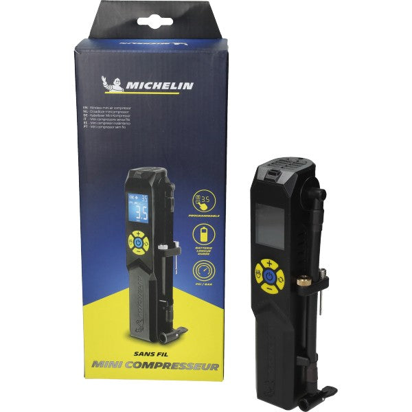 air compressor michelin mini USB rechargeable - up to 10 bar black