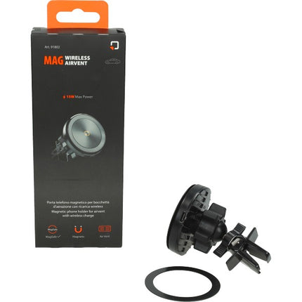 houder optiline telefoon oplader Mag Wireless Airvent voor in auto luchtrooster Minicar 91802