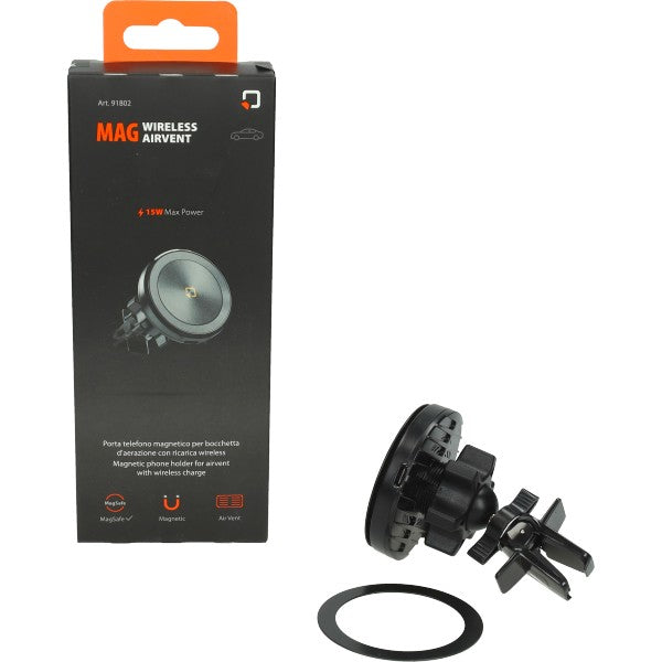 houder optiline telefoon oplader Mag Wireless Airvent voor in auto luchtrooster Minicar 91802