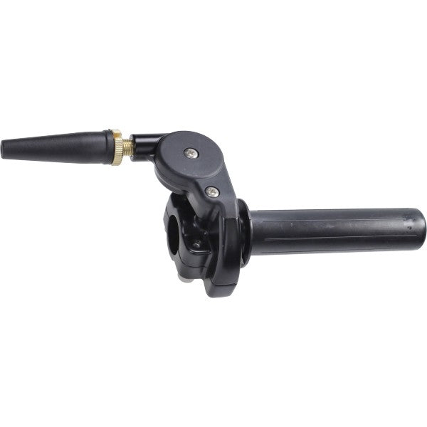Poignée d'accélérateur universelle coudée mod. Domino noire cyclomoteur, scooter