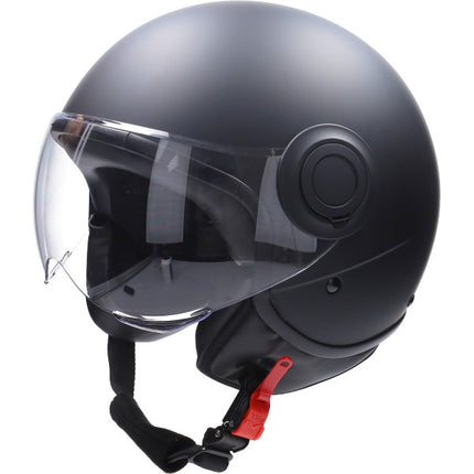 helmet CAB demi-jet E-06 approved comfort XS matt black/black