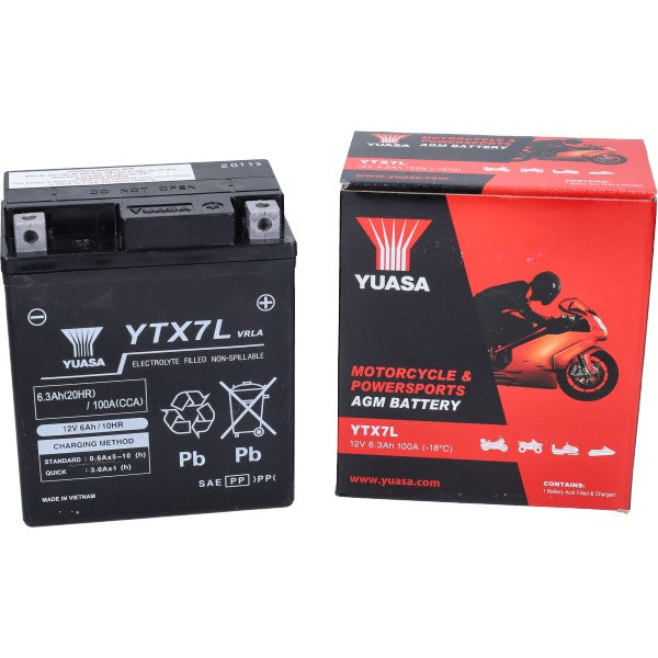 Batterie Yuasa YTX7L SLA/GEL Euro 4/5 Liberty IGET, Sprint, Zip 4T (Euro 4)