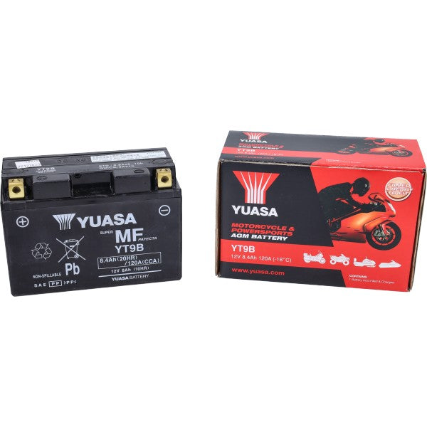 batterie Yuasa YT9B SLA/gel Fly 4T, Liberty 4T, LX 4T, Runner