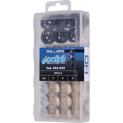 variator roller set Polini 6.5/7/8/9 gram 19x15.5mm sco Piaggio NT 242.424