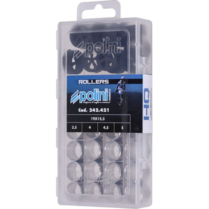 variator roller set Polini 3.5/4/4.5/5 gram 19x15.5mm sco Piaggio NT 242.421