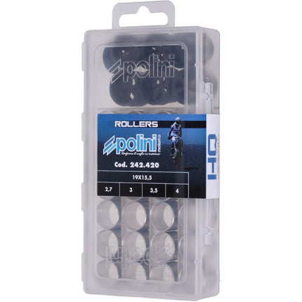 Polini variator roller set 2.7/3/3.5/4 gram 19x15.5mm Sco Piaggio NT 242.420