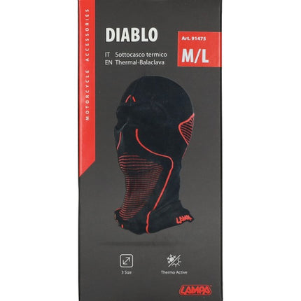 Helmet Liner Lampa Full Face Thermo Diablo M/L Black/Red 91475