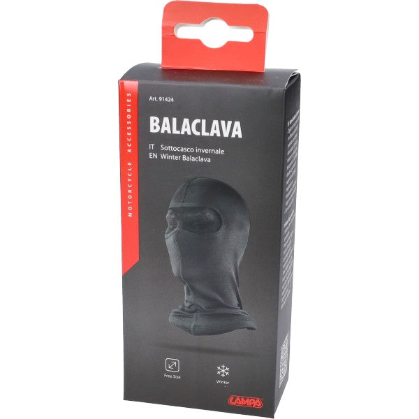 Cagoule-masque intégral en microfibre noir 91424