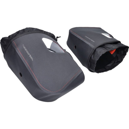 Manchons Tucano Motor & Maxiscooter polyamide sans rétroviseurs avec vitre de contrôle noir R333PRO