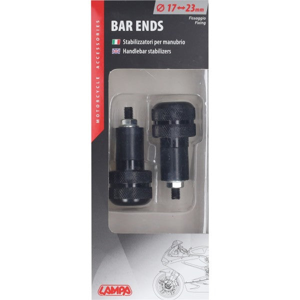Poids d'équilibre de guidon Lampa set aluminium 17-23mm noir 90639