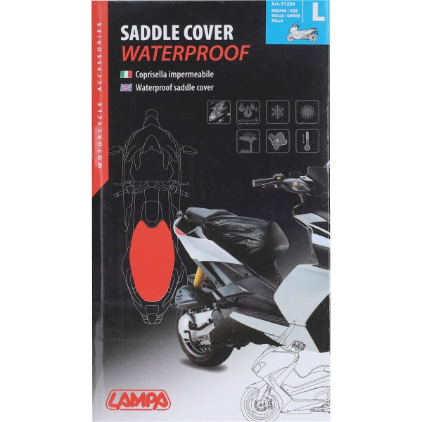housse de protection lampe selle passager étanche 74x100cm L noir 91254
