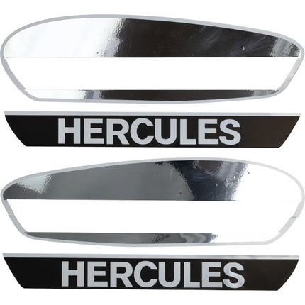 Kit d'autocollants réservoir chrome/blanc Hercules