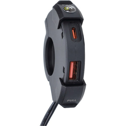 usb lader 12v stuur 12v/2.1a B+C univ 2 aansluitingen