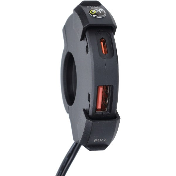 usb lader 12v stuur 12v/2.1a B+C univ 2 aansluitingen
