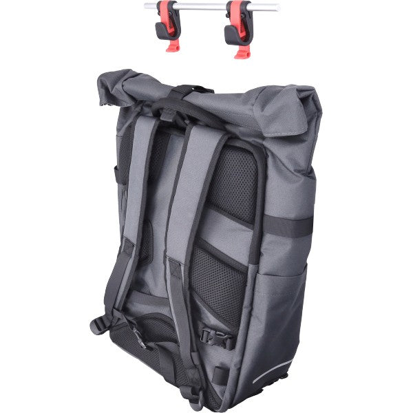 Sac à dos SHAD pour porte-bagages de vélo, amovible, 22L, gris, pour fatbike