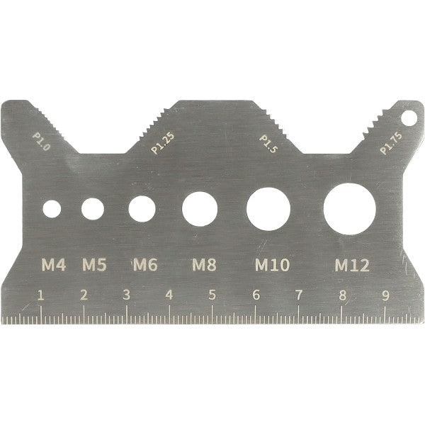 draadmeter schroefdraad rvs M4-M12
