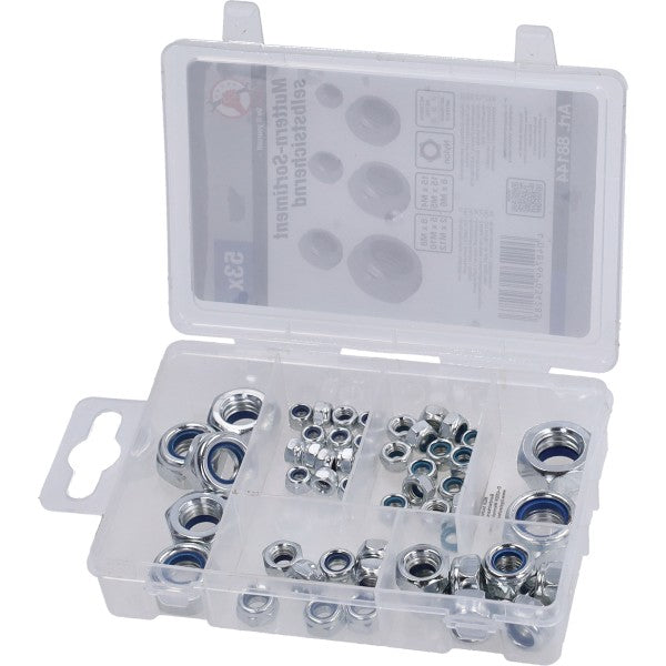 assortimentsdoos moeren M4-M12 53pcs