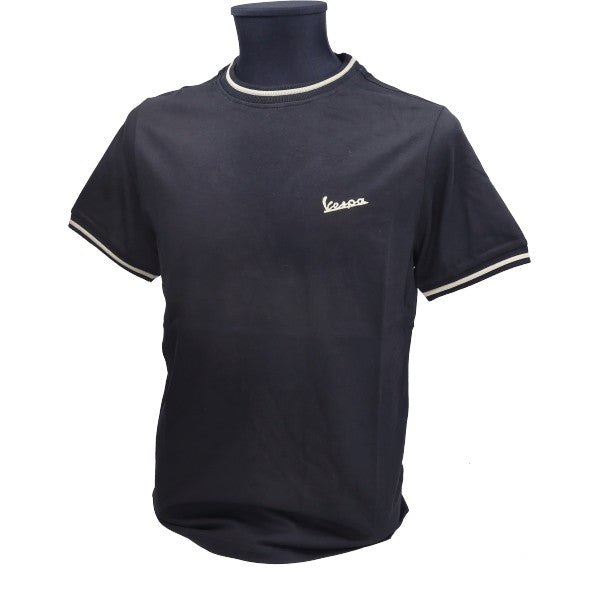 t-shirt korte mouwen Vespa Origineel anniversary 75 S zwart 607690m01b
