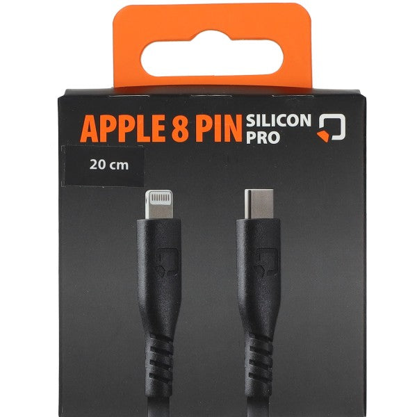 oplaadkabel lampa silicone telefoon USB type C > Apple 8 pin lengte 20cm 91783