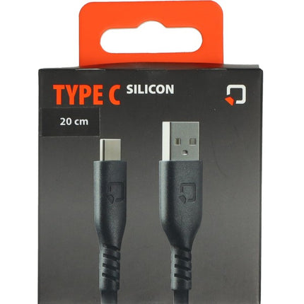 Charging cable lamp silicone phone USB Type A > USB Type C length 20cm 91786