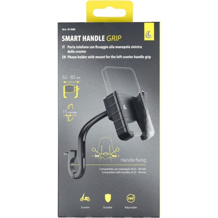 Support de fixation pour téléphone et lampe, fixation guidon gauche pour cyclomoteur, fatbike, moto, scooter 91580