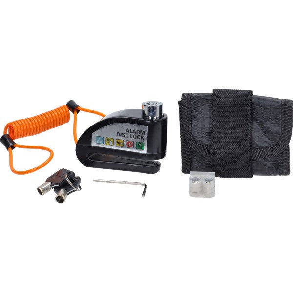 Disc brake lock DMP + alarm + memory cable 7mm black